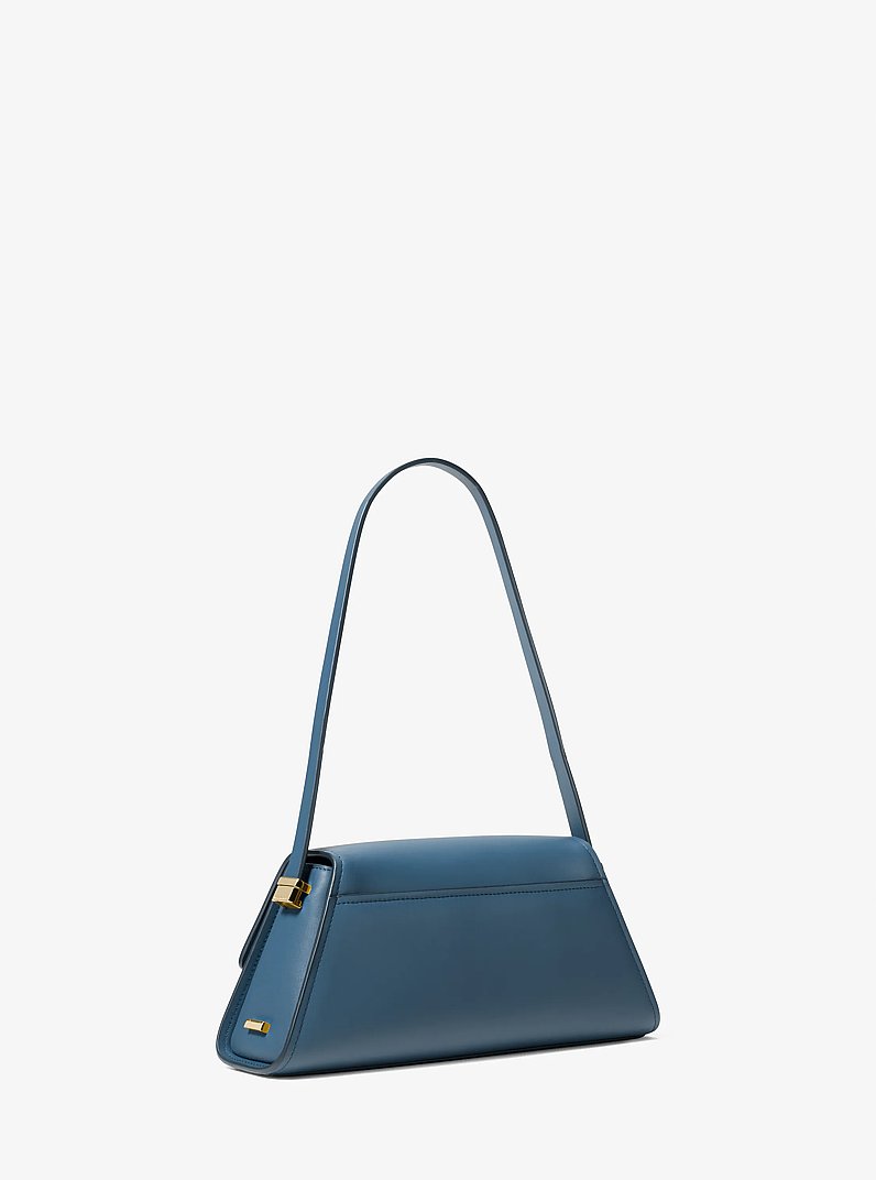 Ludlow Medium Leather Shoulder Bag in DK CHAMBRAY | Michael Kors