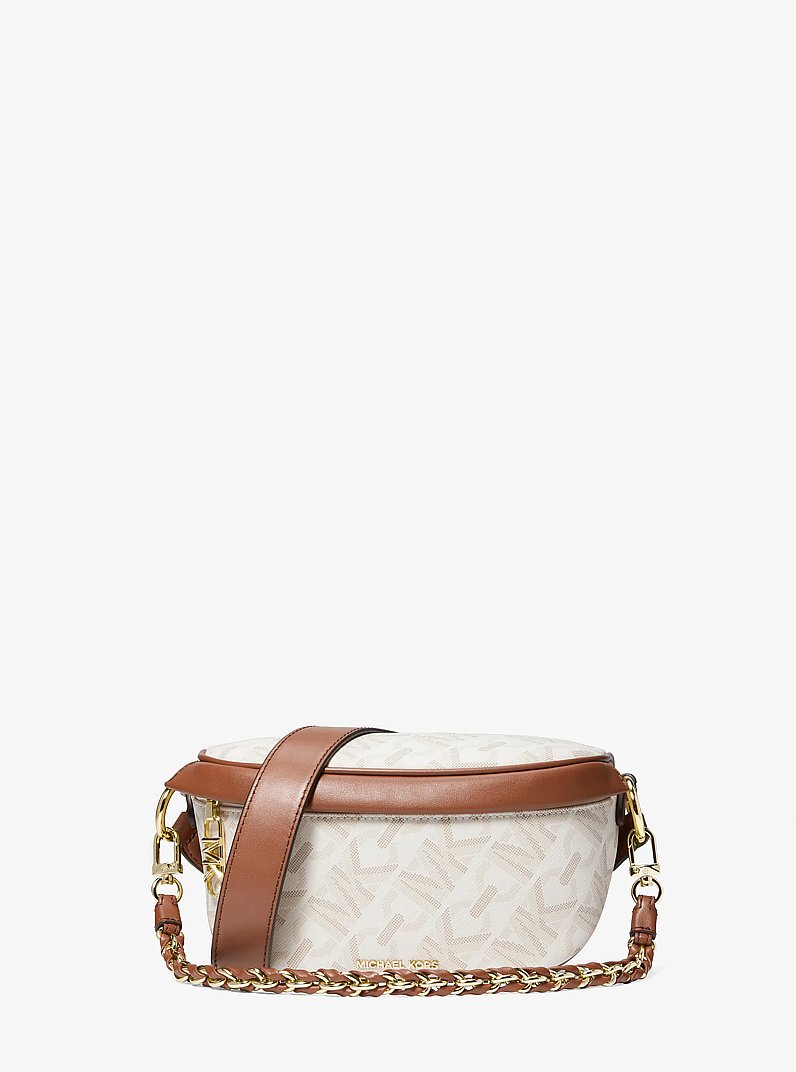 Ri&ntilde;onera bandolera Slater extrapeque&ntilde;a con logotipo imperio in VAINILLA/LUGGAGE | Michael Kors