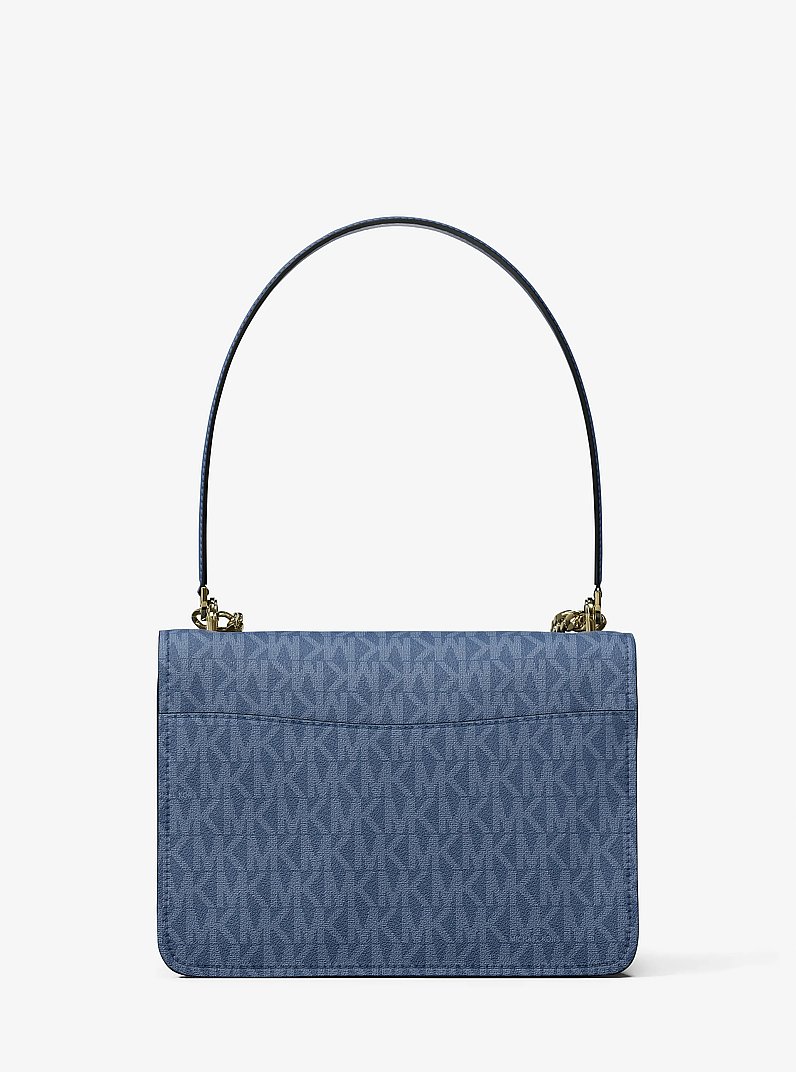 Claire Small Signature Logo Crossbody Bag in FRENCH BLUE | Michael Kors