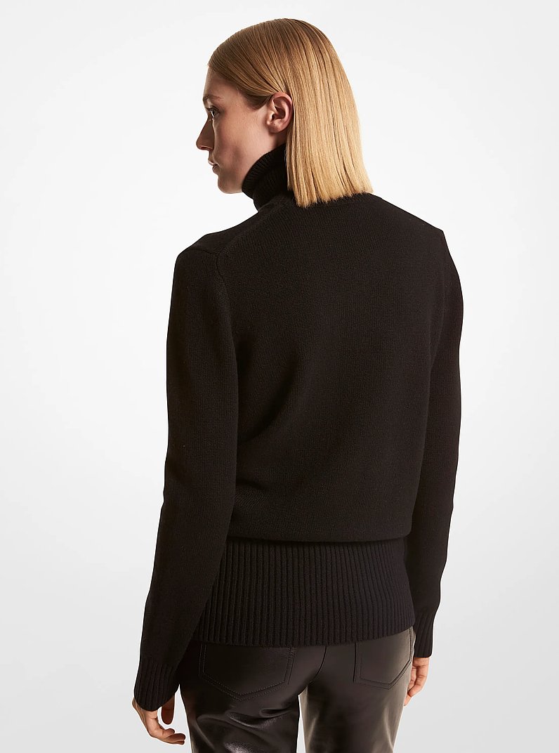Cashmere Turtleneck Sweater in BLACK | Michael Kors