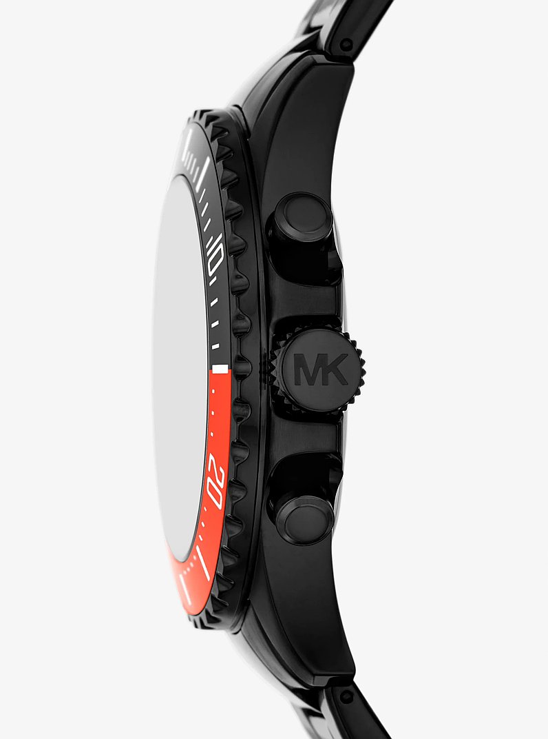 Oversized Everest Black-Tone Watch in RED CLAY - Sale | Michael
