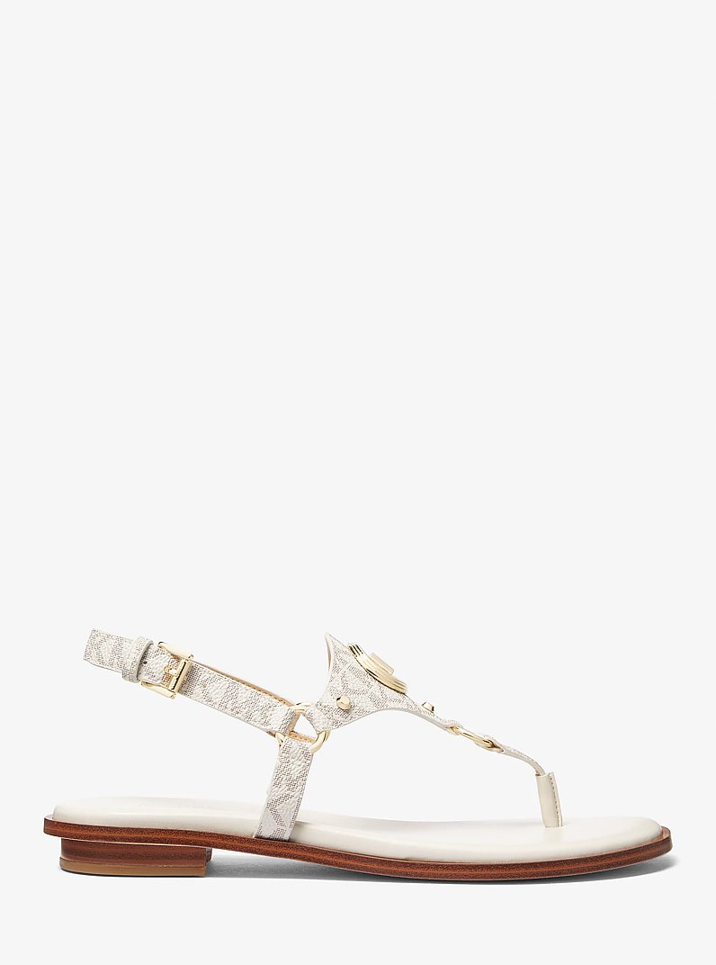 Casey Signature Logo Sandal in VANILLA | Michael Kors
