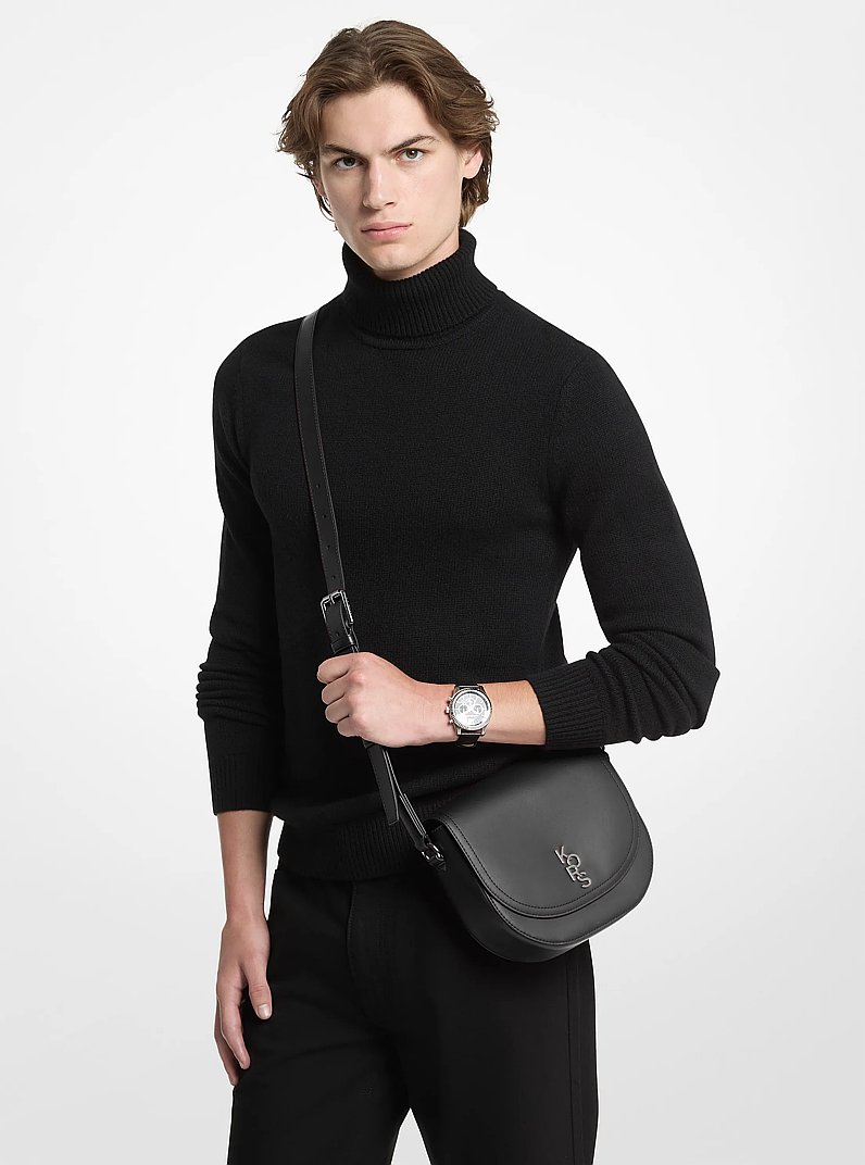 Kole Medium Saddle Bag in BLACK | Michael Kors