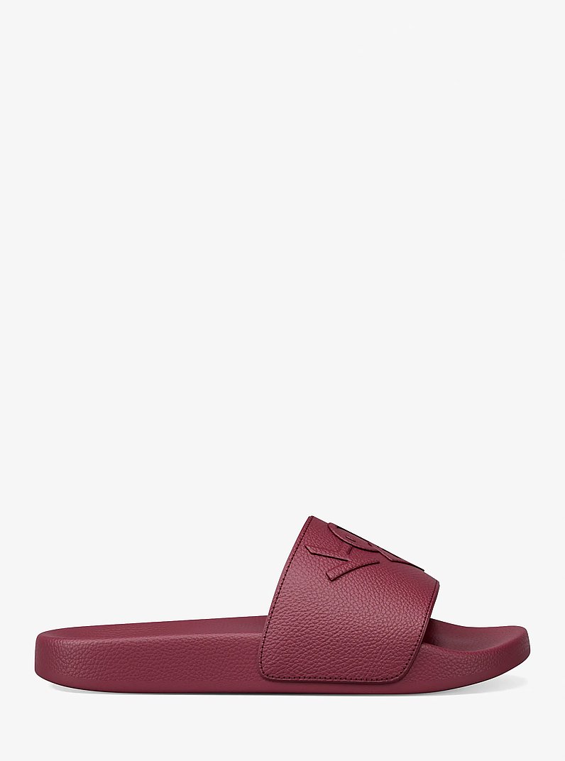 Dawson KORS Slide Sandal in MAROON | Michael Kors