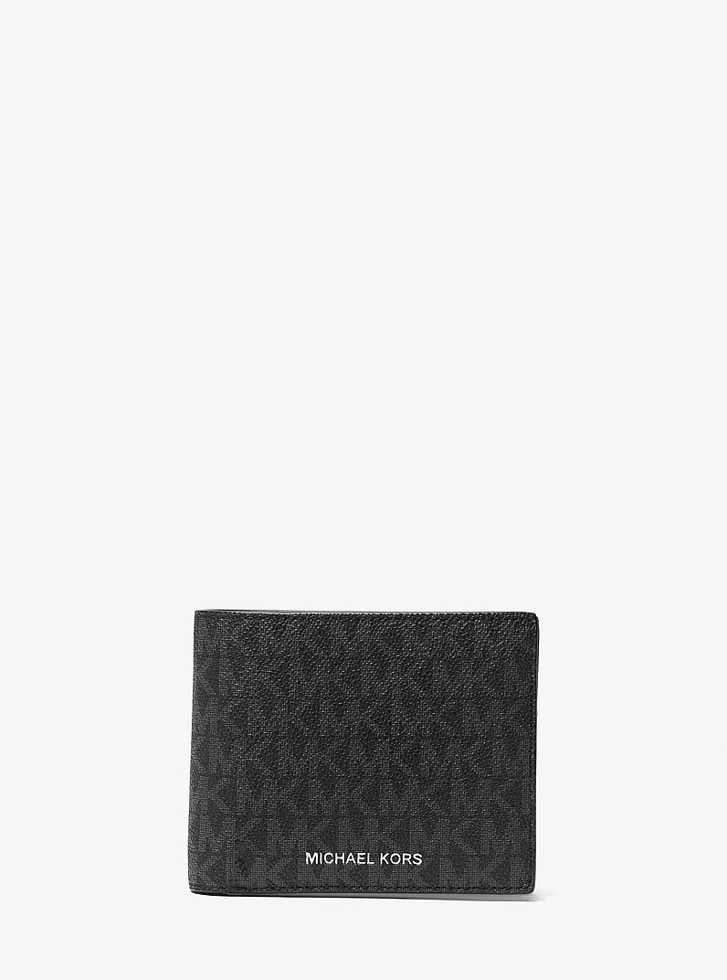 Billetera Cooper con logotipo y solapa para tarjeta de identificaci&oacute;n in NEGRO | Michael Kors