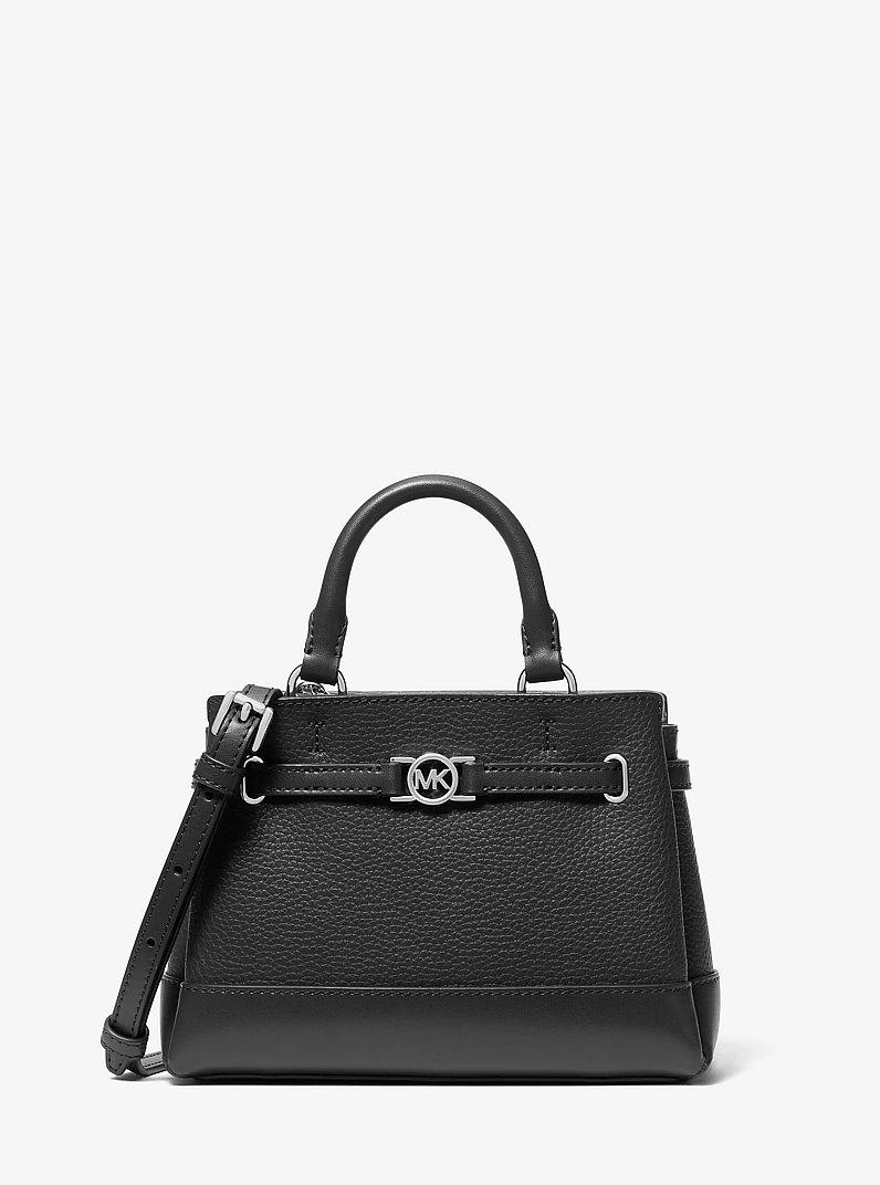 Reed Extra-Small Pebbled Leather Satchel in BLACK | Michael Kors