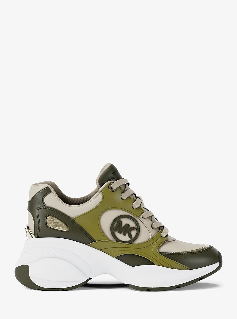 Zuma Leather Trainer in APPLE MULTI | Michael Kors