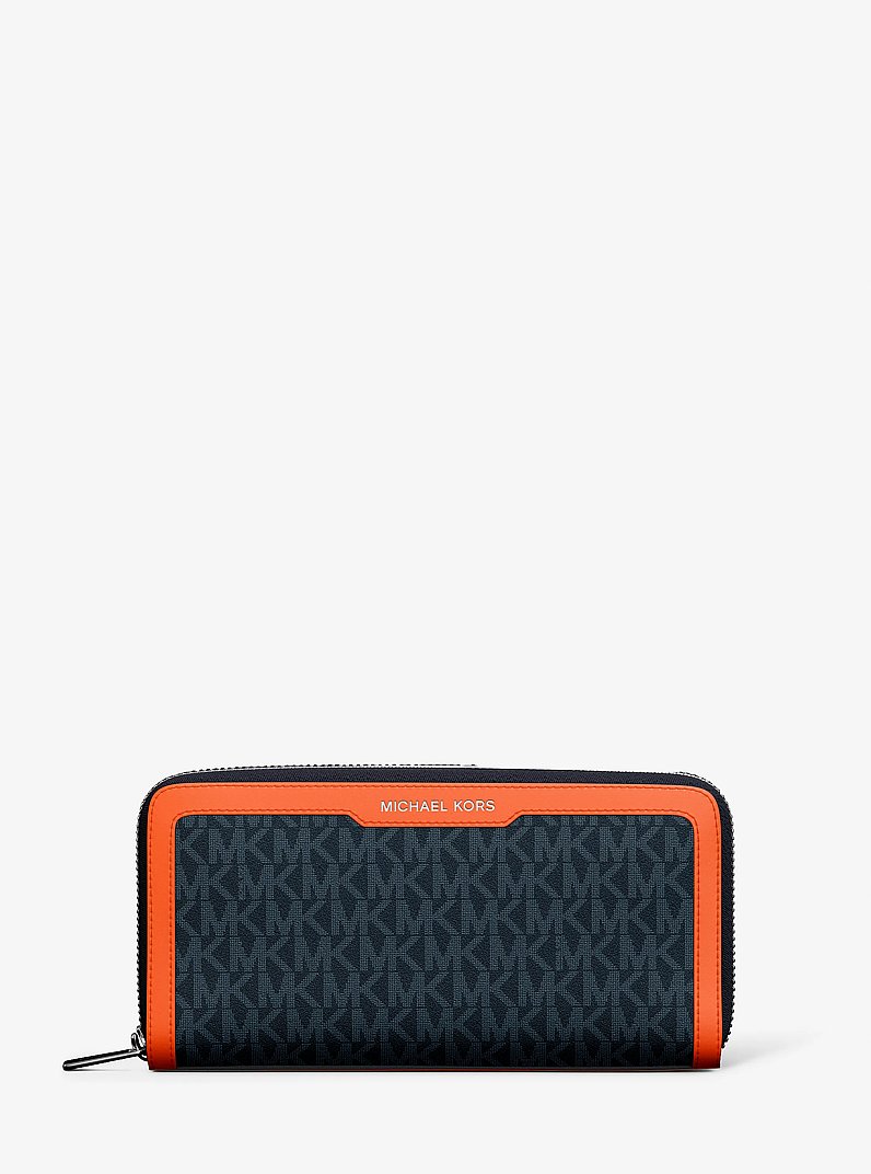 Cooper Signature Logo Zip-Around Wallet in RED CLAY | Michael Kors