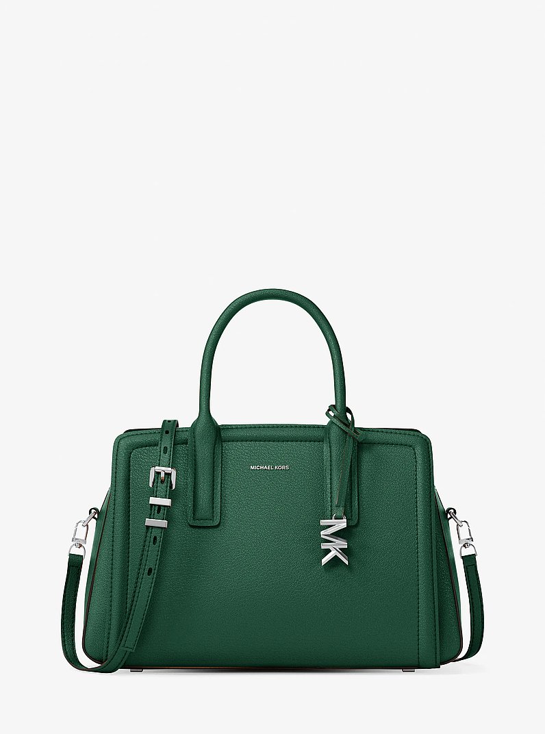 Laila Medium Leather Satchel in OPTIC WHITE - Sale | Michael Kors [US]