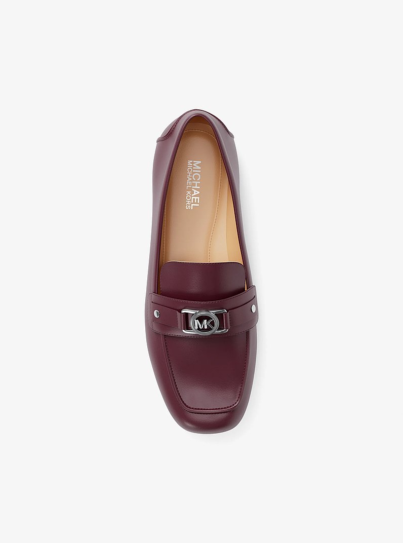 Mandy Leather Moccasin Loafer in OXBLOOD | Michael Kors