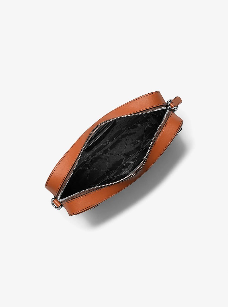 Varick Leather Camera Bag in LUGGAGE | Michael Kors