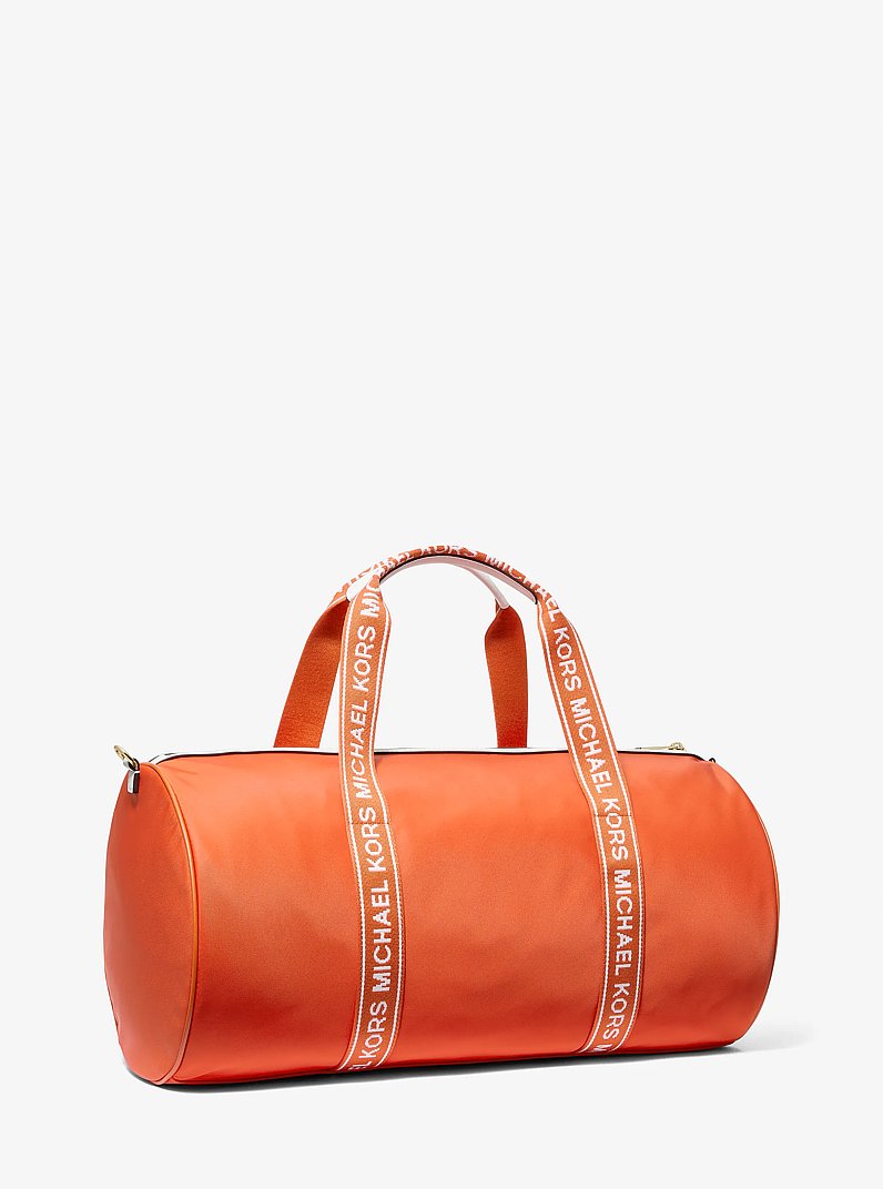 Jet Set Large Logo Tape Nylon Weekender Bag in RED CLAY | Michael Kors