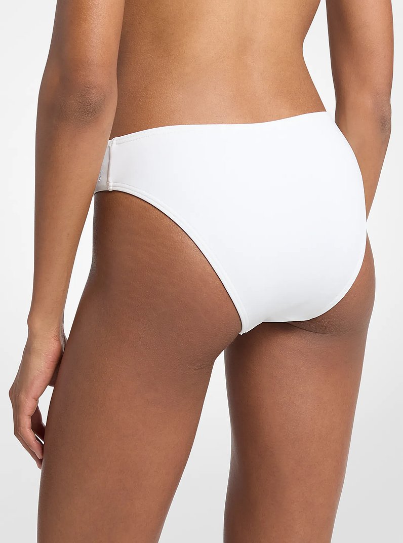 Slip bikini con strass in BIANCO | Michael Kors