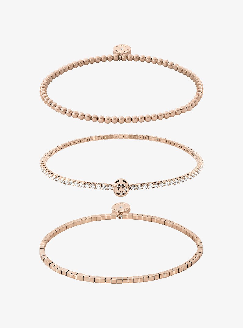Ensemble-cadeau de bracelets 3 pi&egrave;ces in OR ROSE | Michael Kors