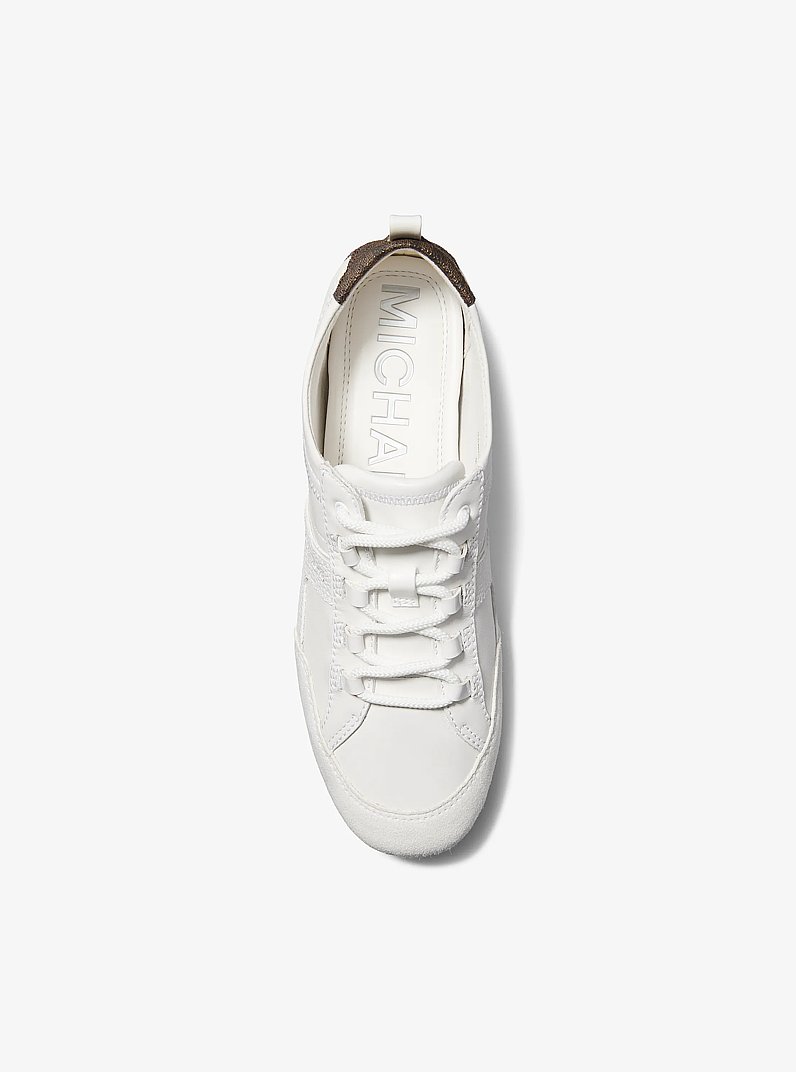 Keely Leather Trainer in OPTIC WHITE | Michael Kors