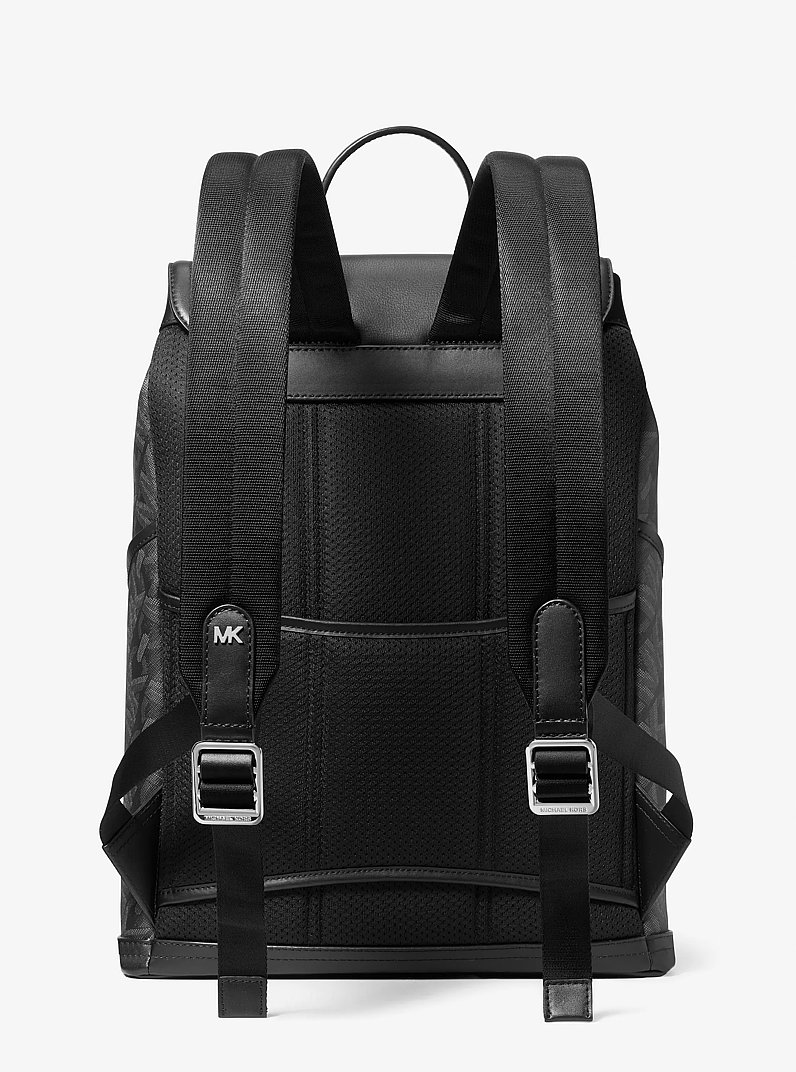 Hudson Empire Signature Logo Backpack in BLACK | Michael Kors