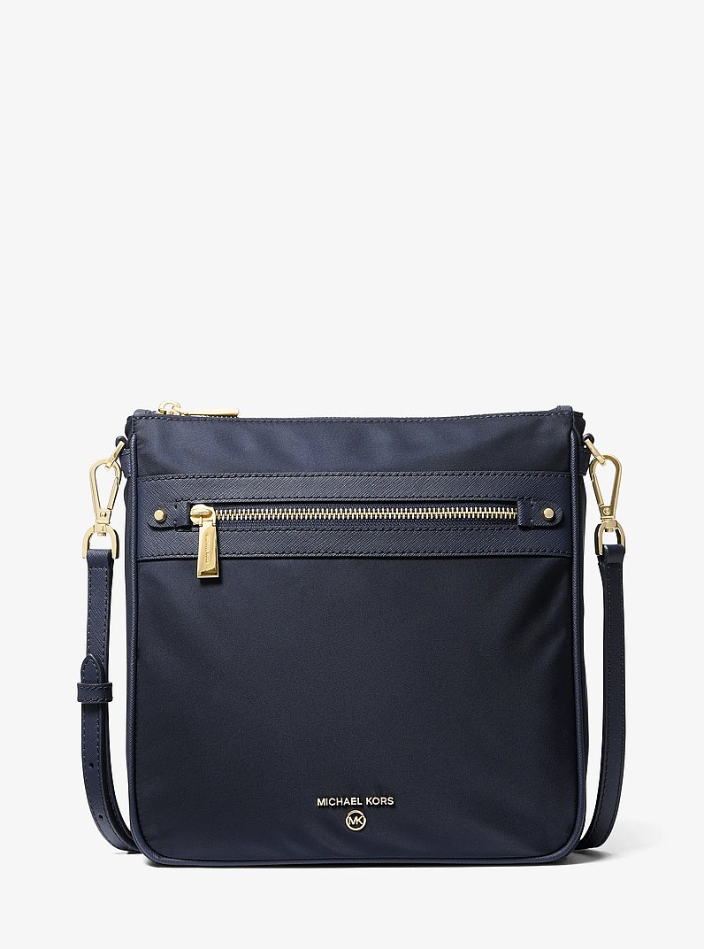 Grand sac messager Jet Set en gabardine de nylon in BLEU MARINE | Michael Kors