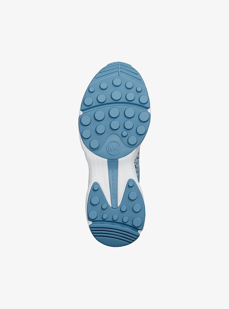 Katrina Mixed-Media Trainer in LIGHT SKY | Michael Kors