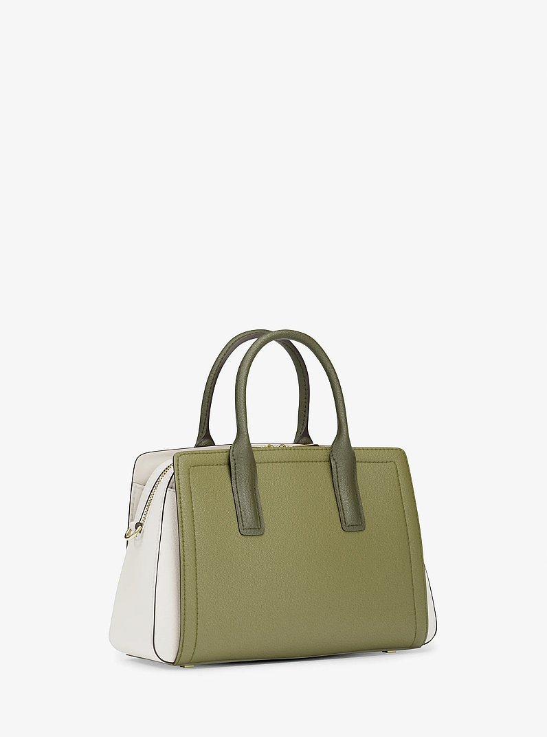 Henkeltasche Laila Small aus gekrispeltem Leder in Blockfarben in PISTAZIE MLT | Michael Kors