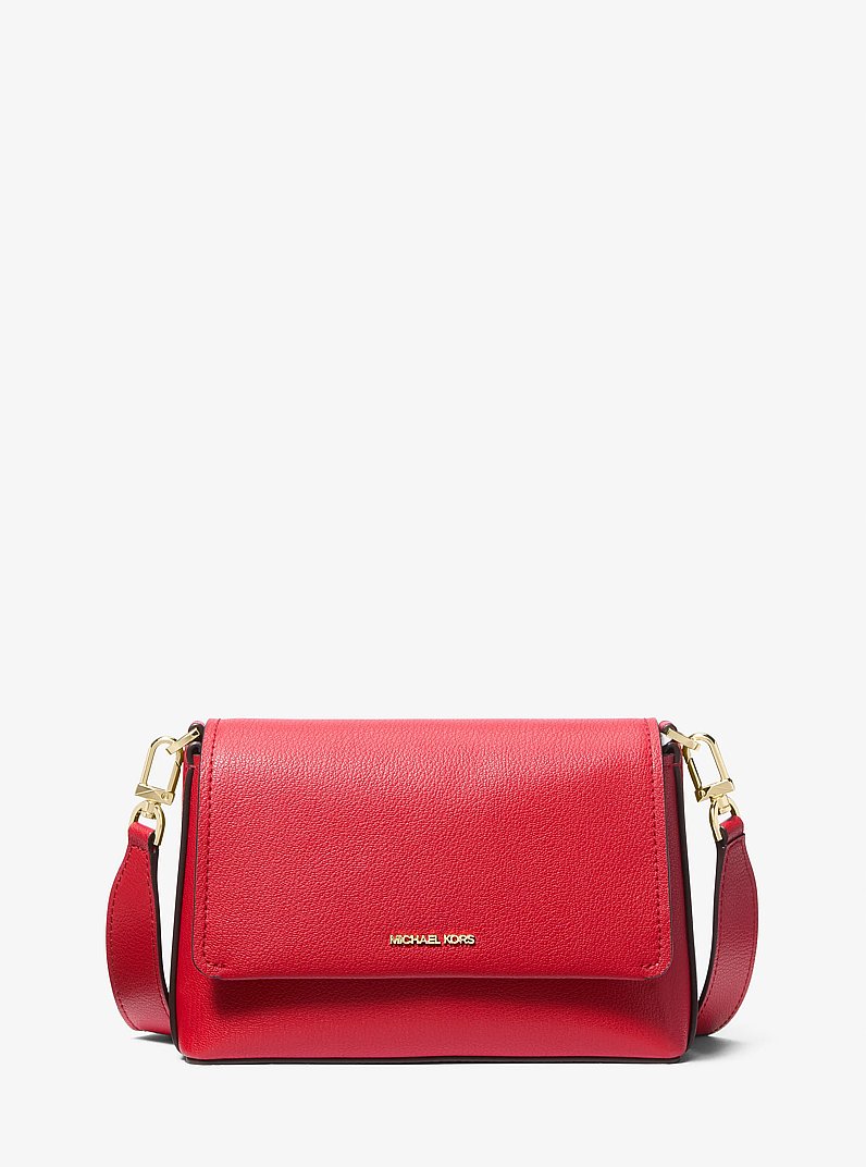 Nessa Small Leather Crossbody Bag in CRIMSON | Michael Kors