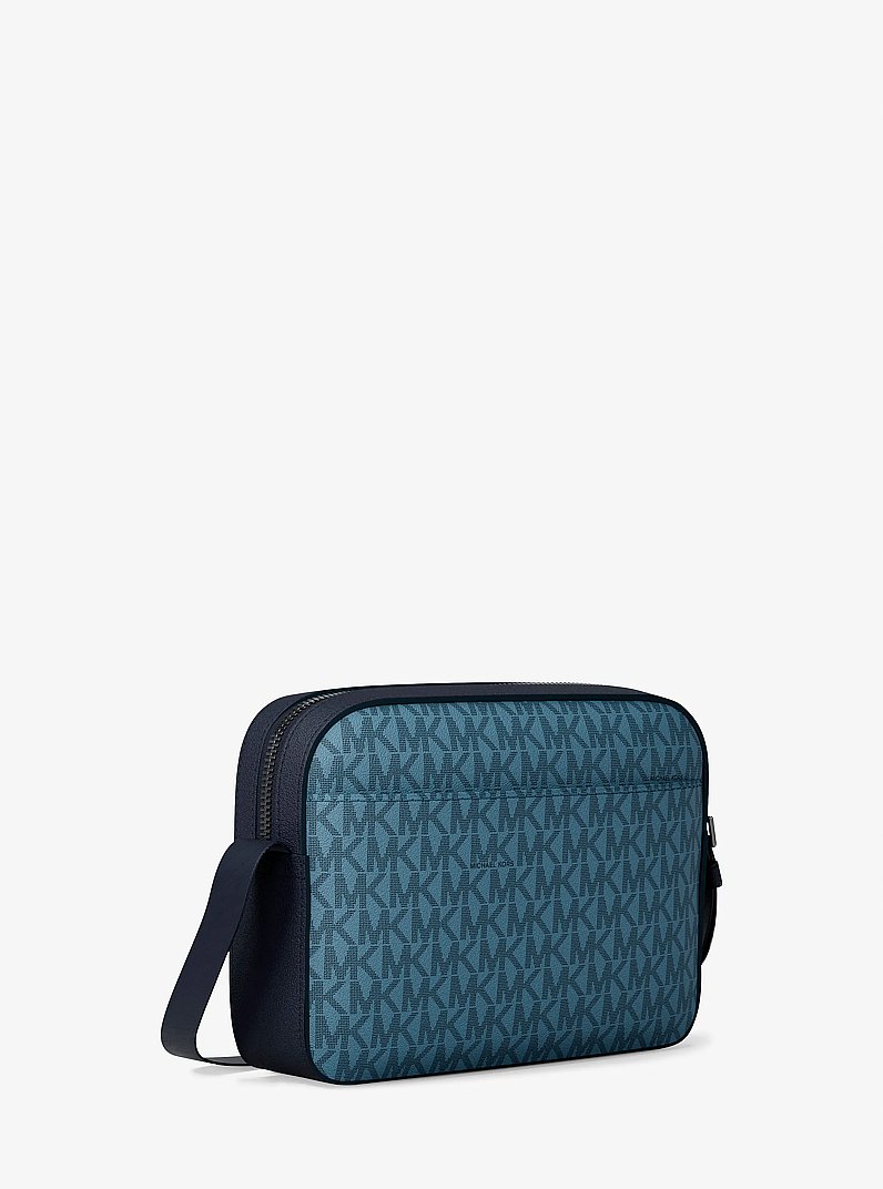 Cooper Signature Logo Flight Bag in DENIM | Michael Kors