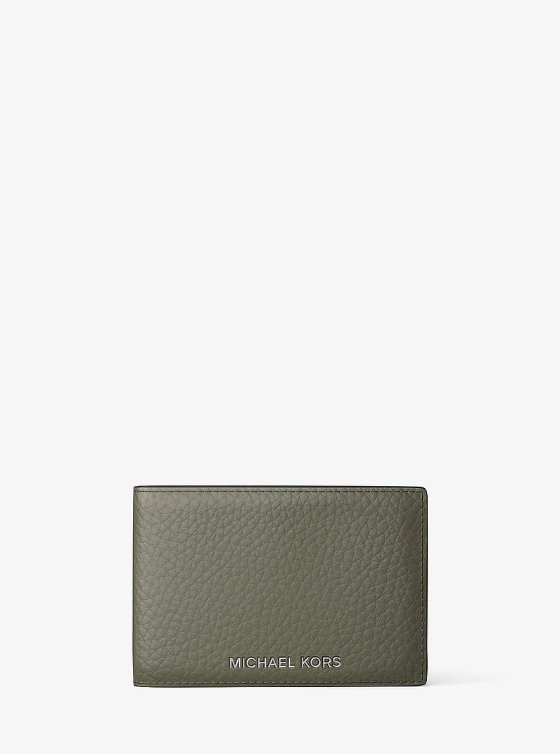 Cooper Pebbled Leather Wallet in OLIVE | Michael Kors