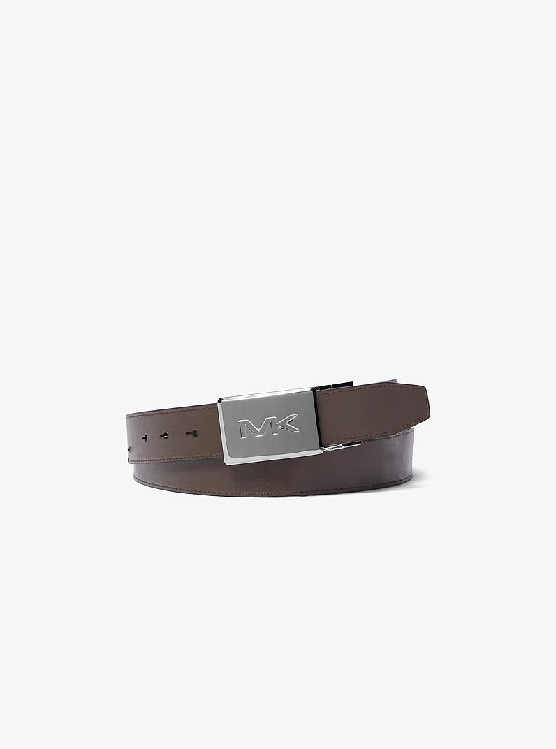 Reversible Signature Logo Belt in BROWN/BLACK | Michael Kors