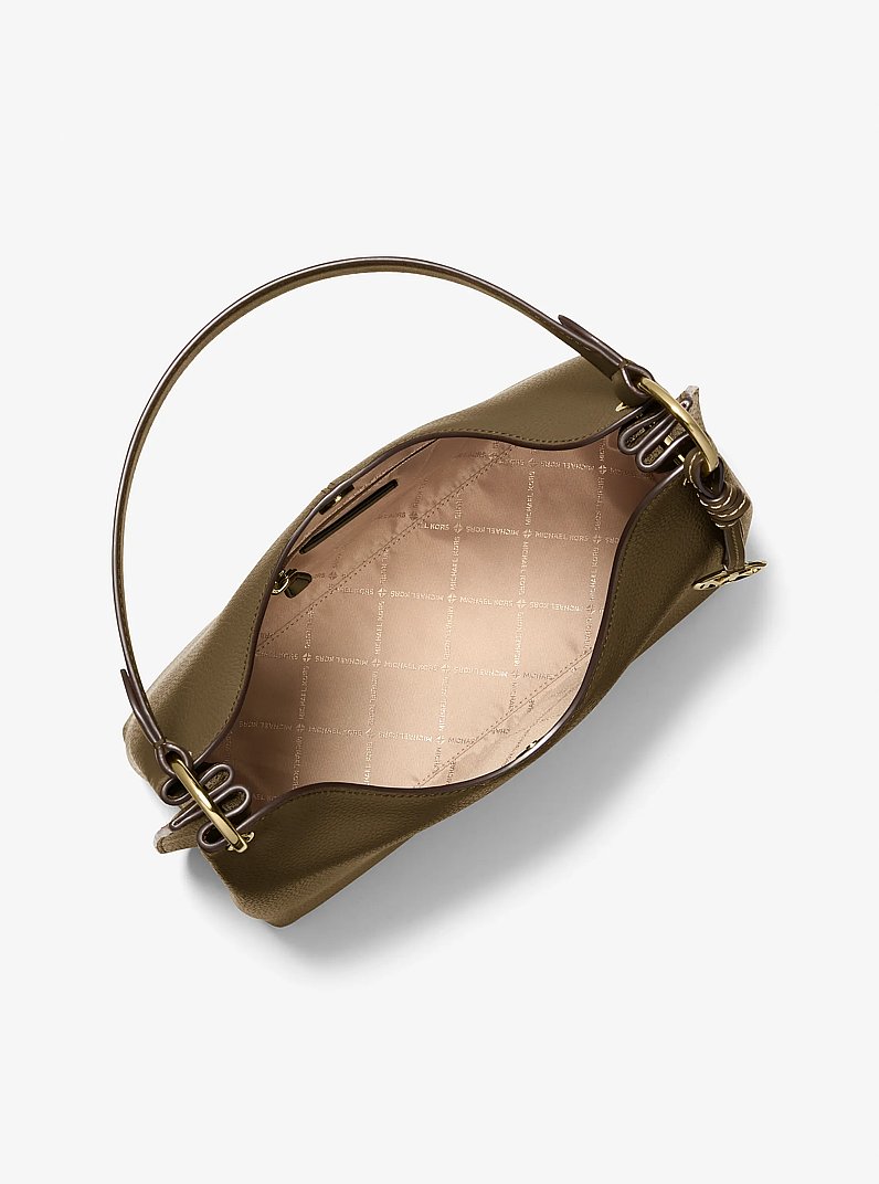 Bolso hobo de hombro Joan grande de piel granulada in LODEN | Michael Kors