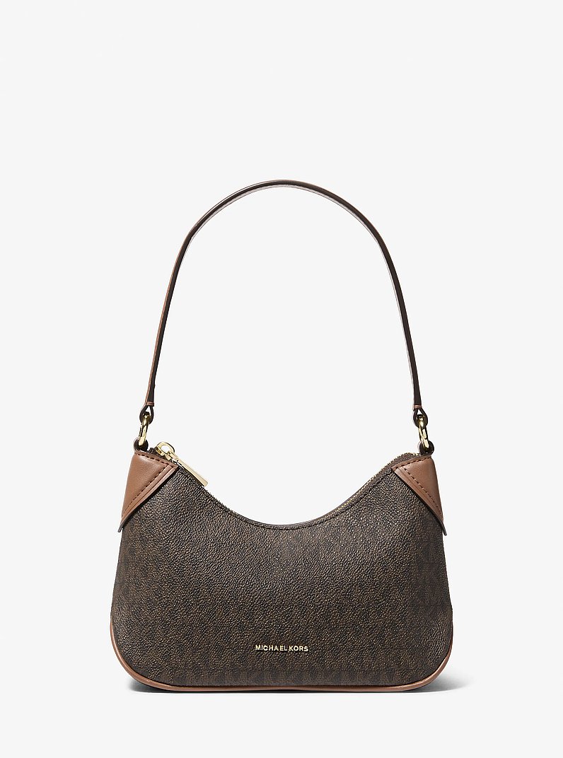 Pochette convertibile Jet Set piccola con stampa logo in BRONZO/GHIANDA | Michael Kors