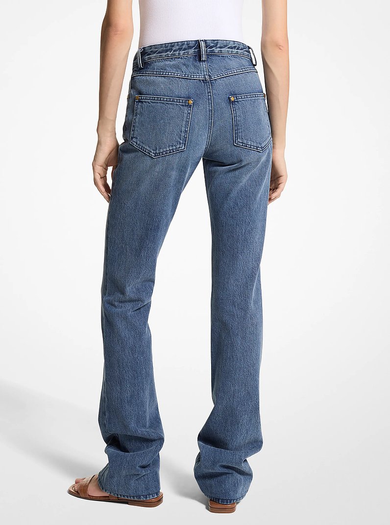 Denim Slim Stovepipe Jeans in INDIGO | Michael Kors