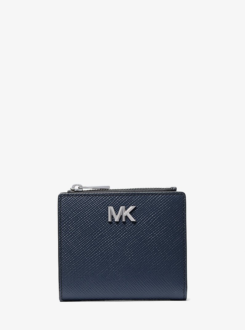 Edison Saffiano Leather Wallet in NAVY | Michael Kors