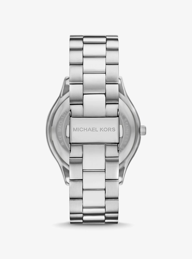 Oversized Aspyn Silver-Tone Watch in SKY BLUE | Michael Kors