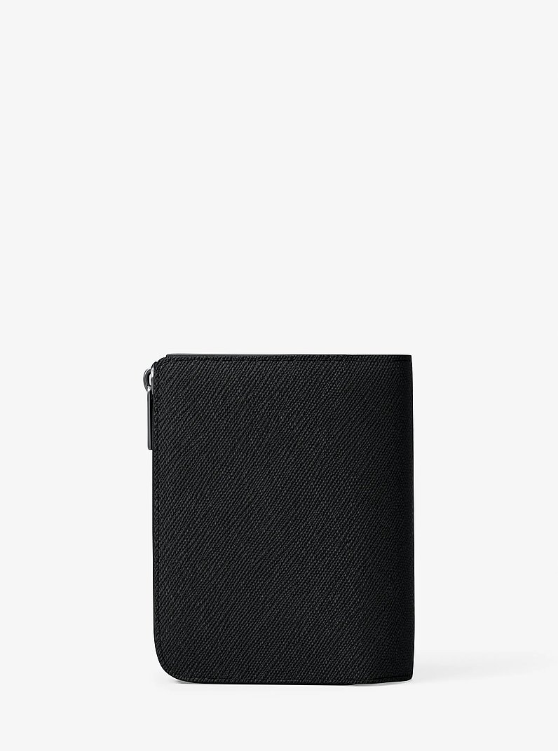 Cooper Saffiano Leather Folio Wallet in BLACK | Michael Kors
