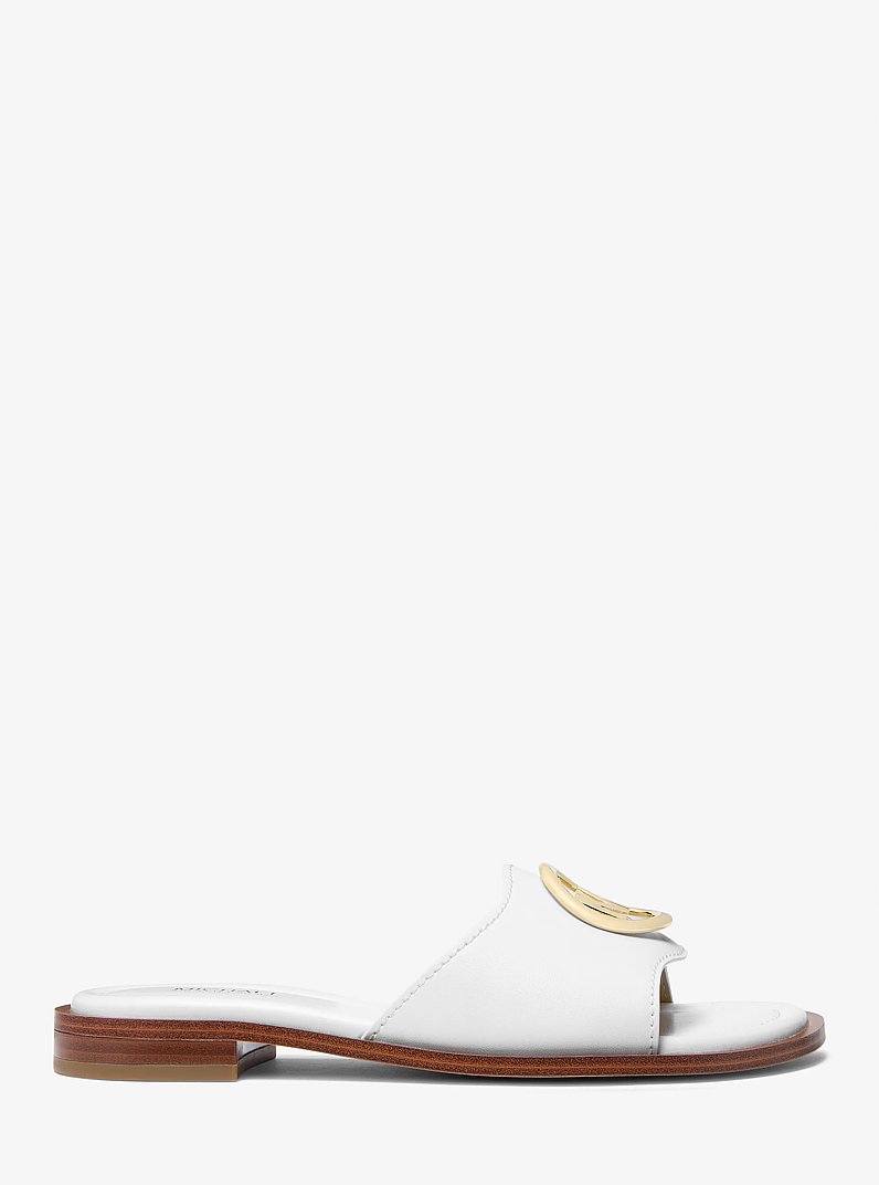 Hannah Slide Sandal in OPTIC WHITE | Michael Kors