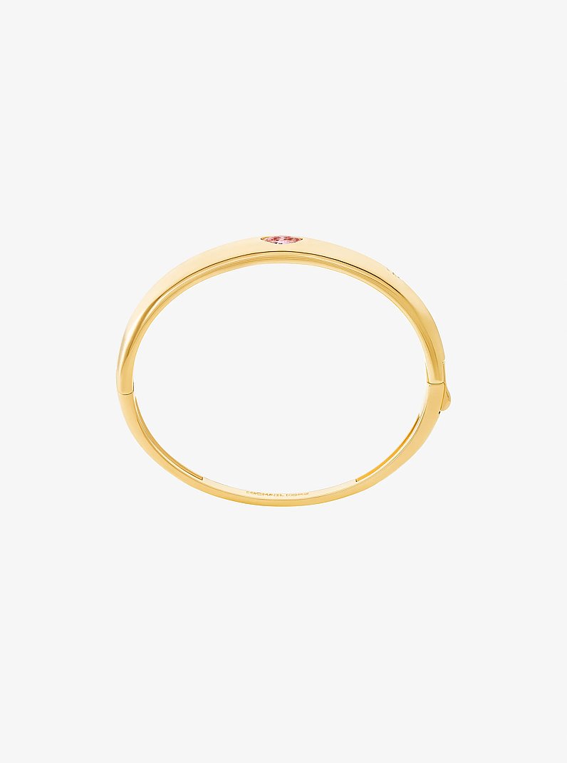 Oval Stone Bangle in GOLD/PINK | Michael Kors
