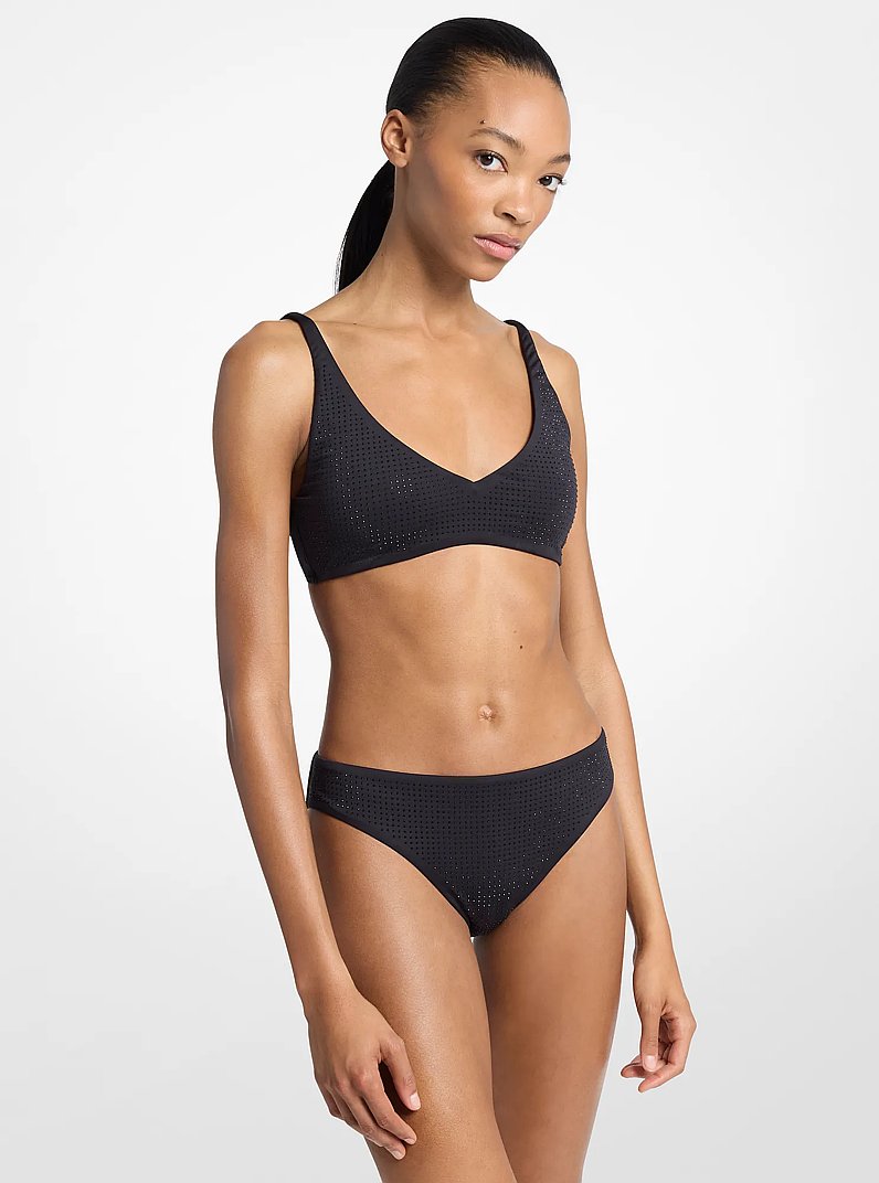 Bikinitop mit Strass in SCHWARZ | Michael Kors
