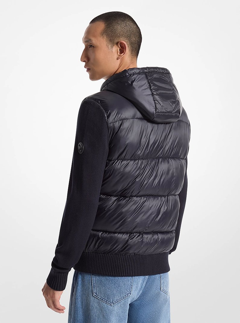 Veste en mat&eacute;riaux multiples Glenmavis in MINUIT | Michael Kors