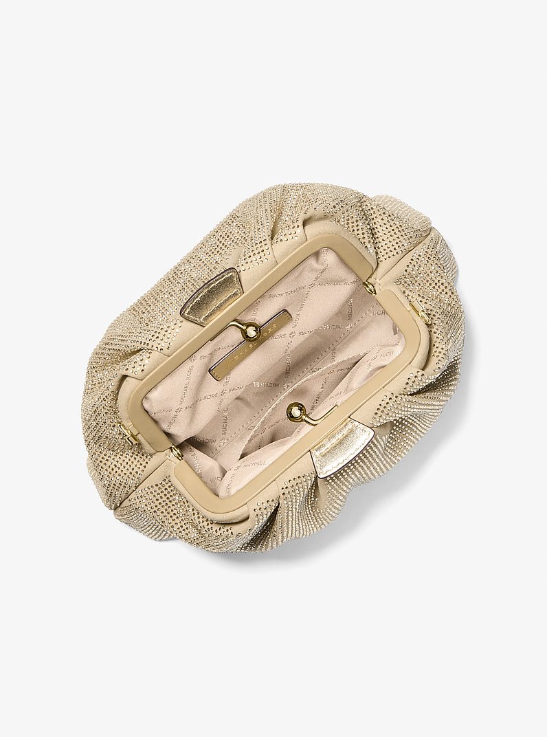 Bolsa cruzada Nola peque&ntilde;a met&aacute;lica con adornos in DORADO P&Aacute;LIDO | Michael Kors