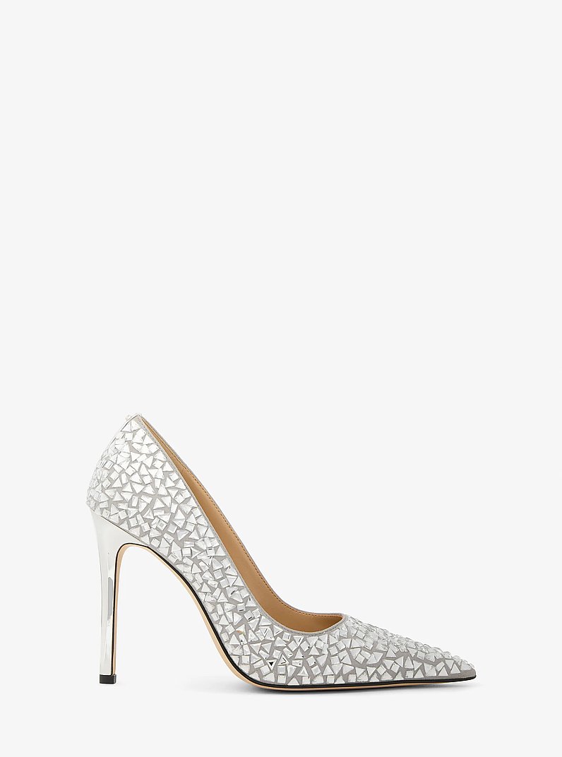 Elyse Embellished Metallic Pump in SILVER | Michael Kors