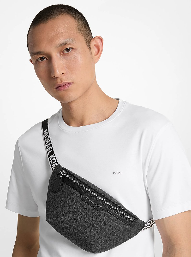 Cooper Mini Logo Belt Bag in BLACK | Michael Kors