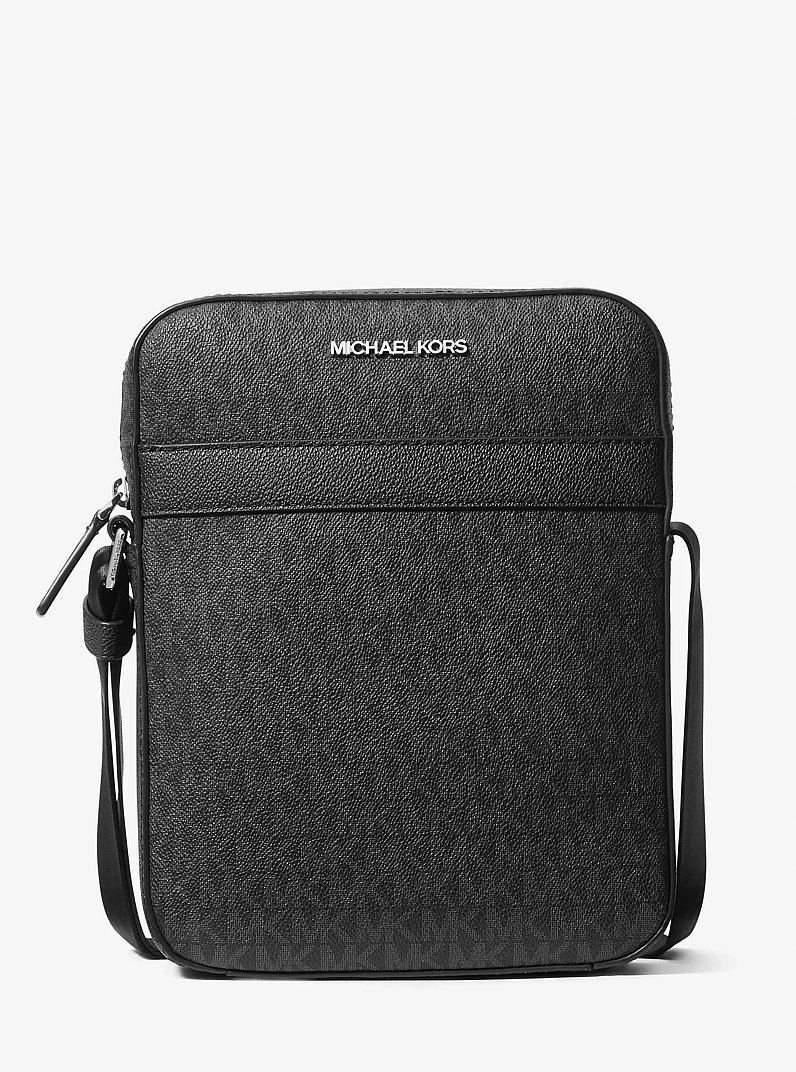 Cooper Signature Logo Flight Bag in BLACK | Michael Kors