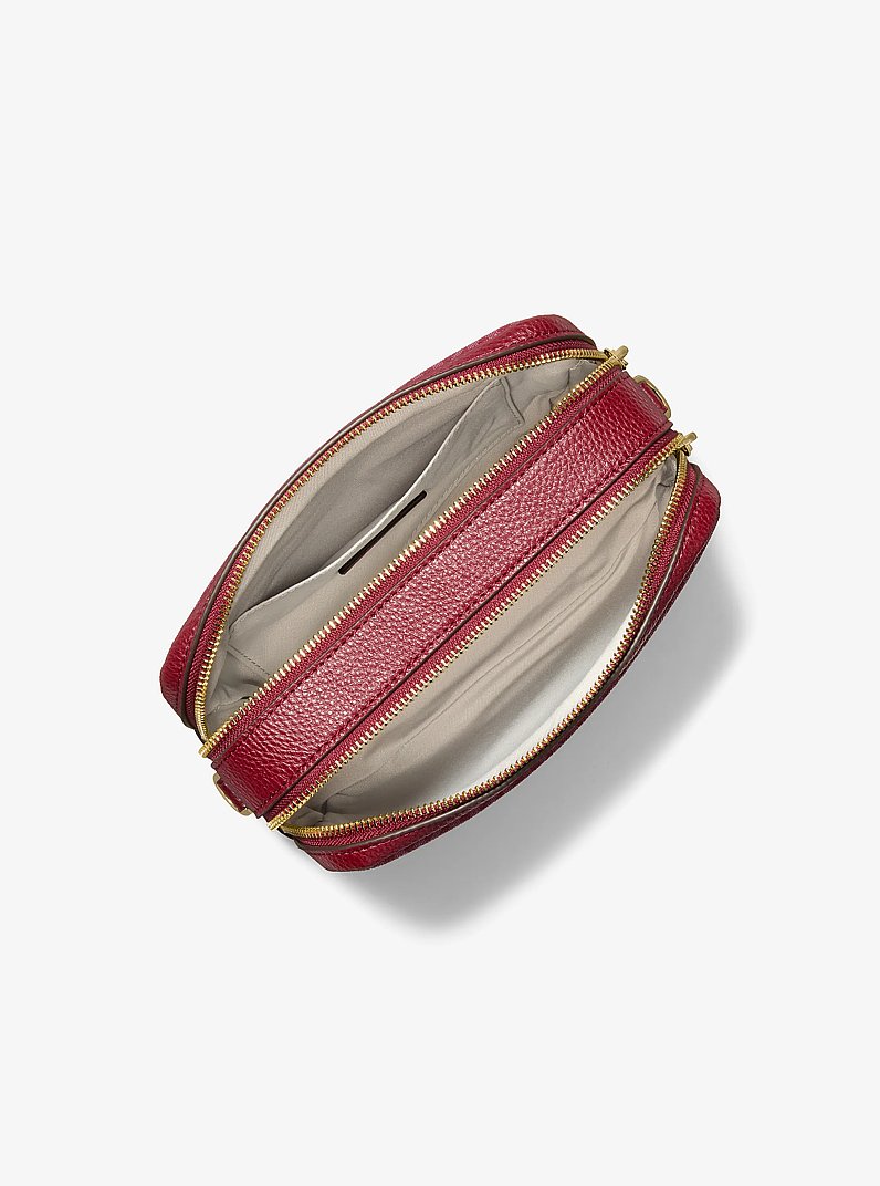 Bryant Medium Signature Logo Camera Crossbody Bag in DEEP RED | Michael Kors