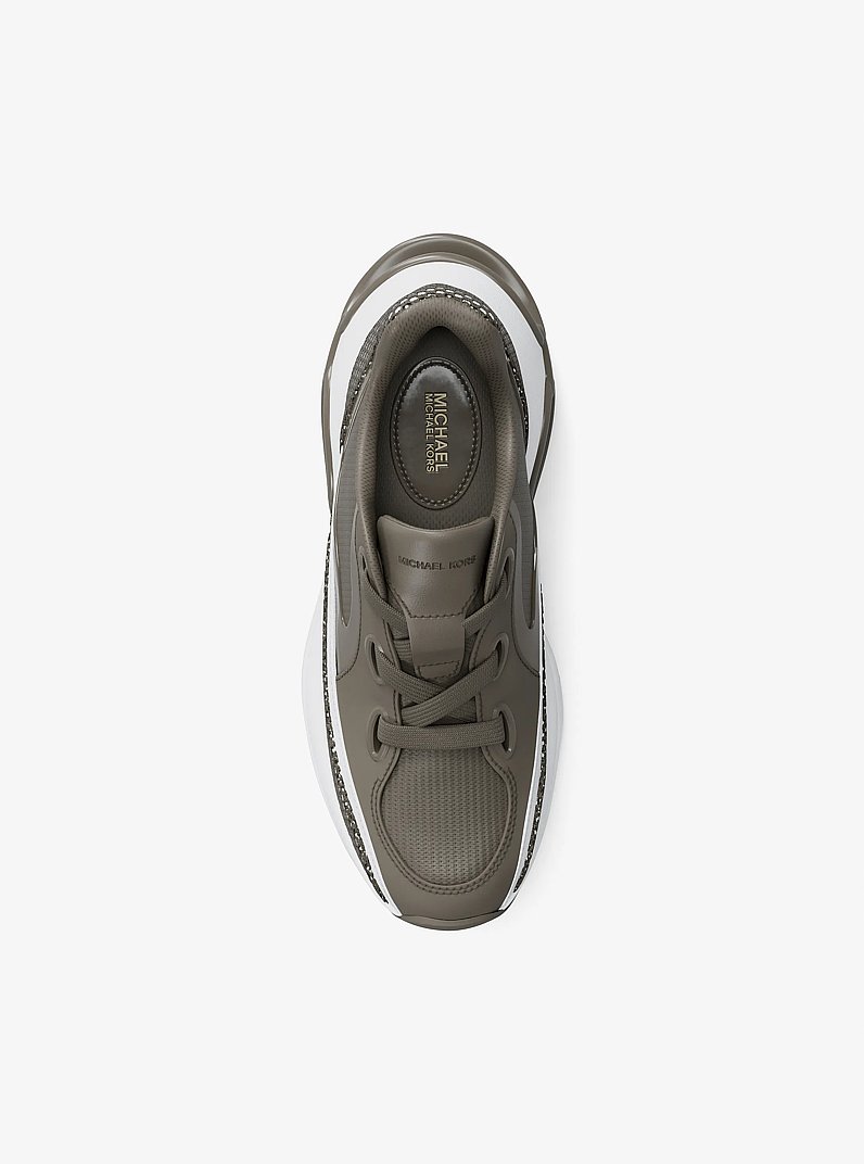 Toni Mixed-Media Sneaker in BIRCH | Michael Kors