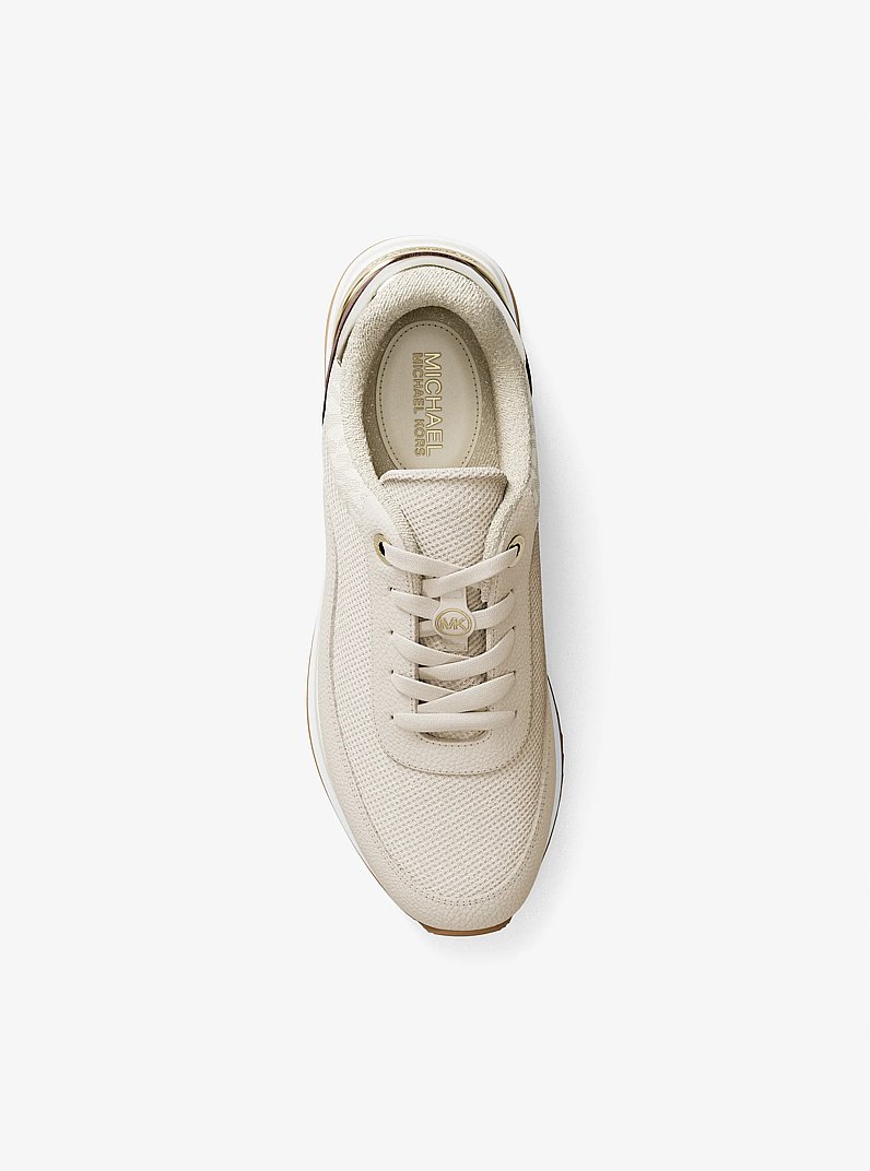 Hattie Mixed-Media Trainer in MARR&Oacute;N MULTICOLOR | Michael Kors