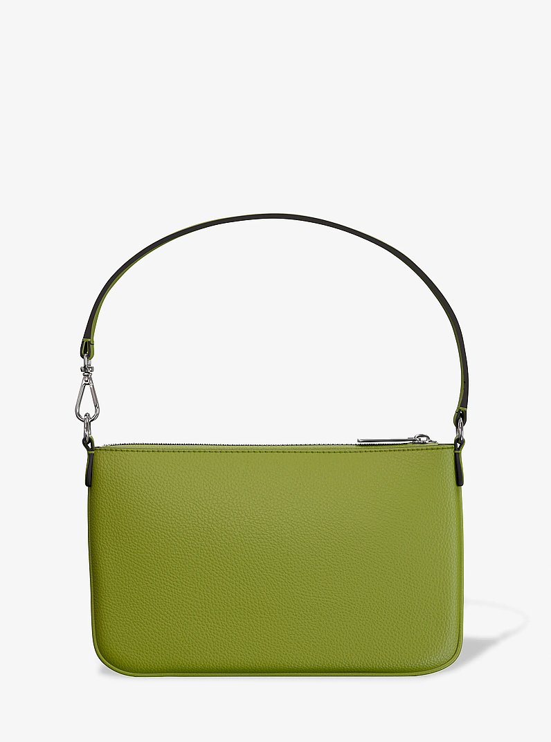 Jet Set Small Pebbled Leather Convertible Wristlet in JUNGLE | Michael Kors