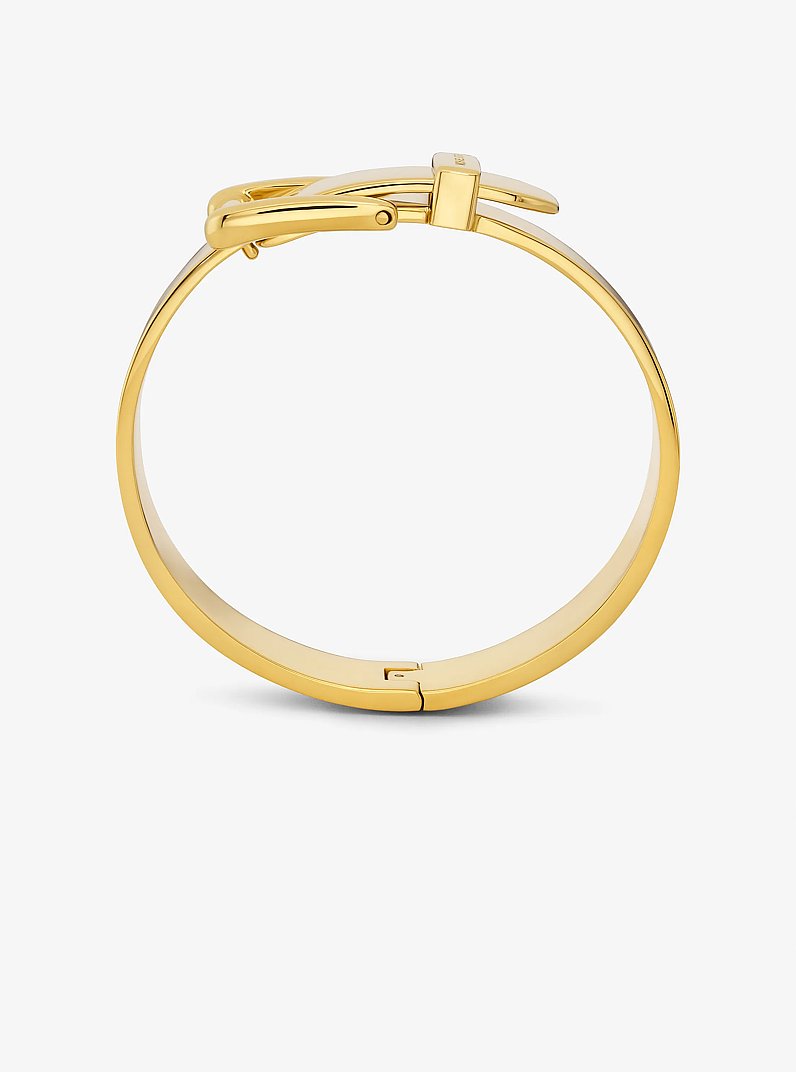 Colby Large Precious Metal-Plated Brass Bangle in GOLD | Michael Kors