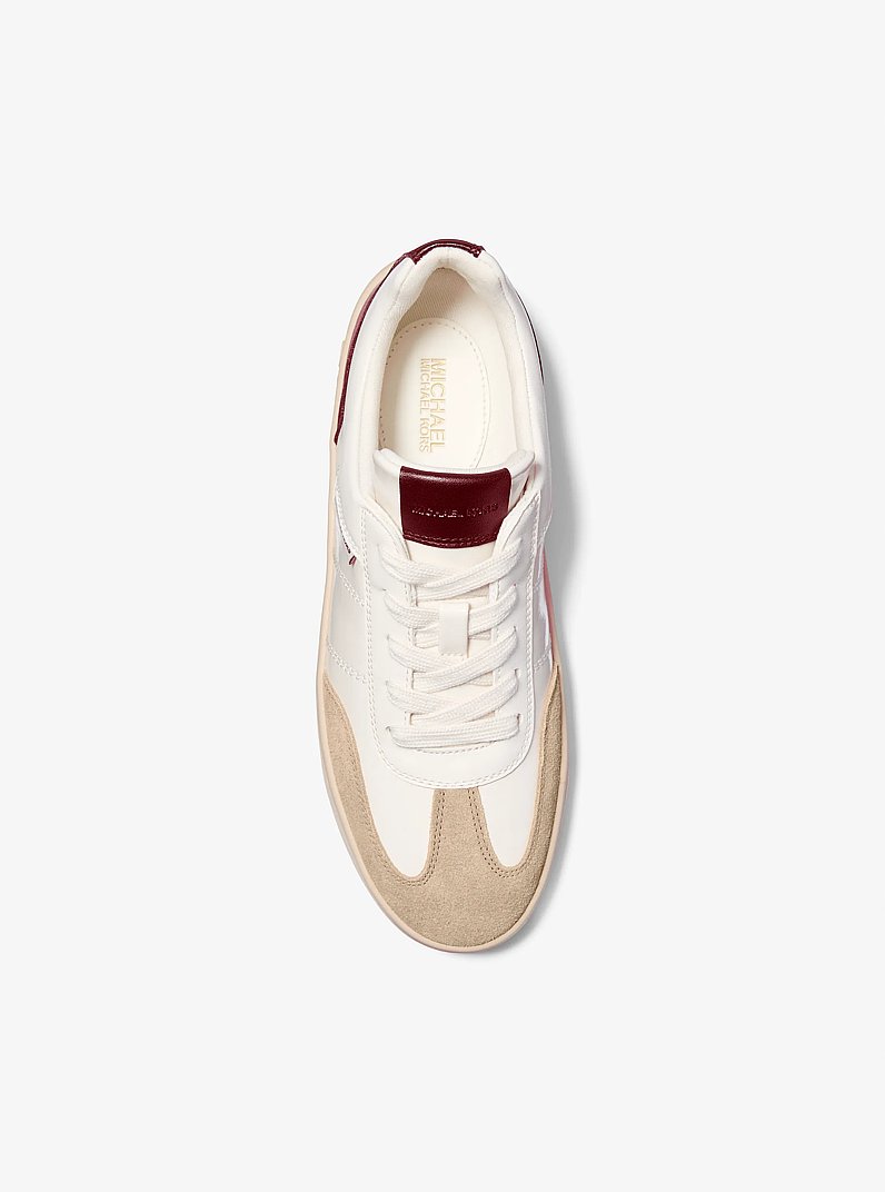 Kai Mixed-Media Sneaker in OXBLOOD MLTI - Sale | Michael Kors [US]