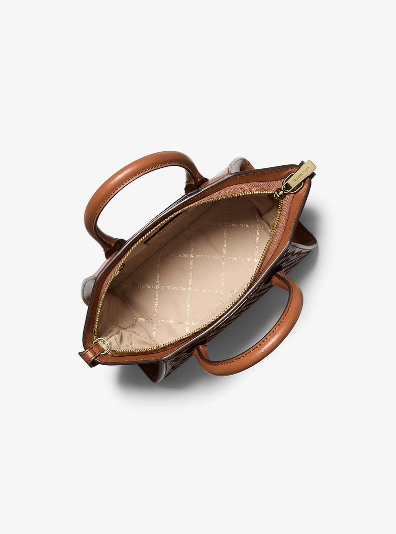 Avril Small Woven Satchel in LUGGAGE - Sale | Michael Kors [US]
