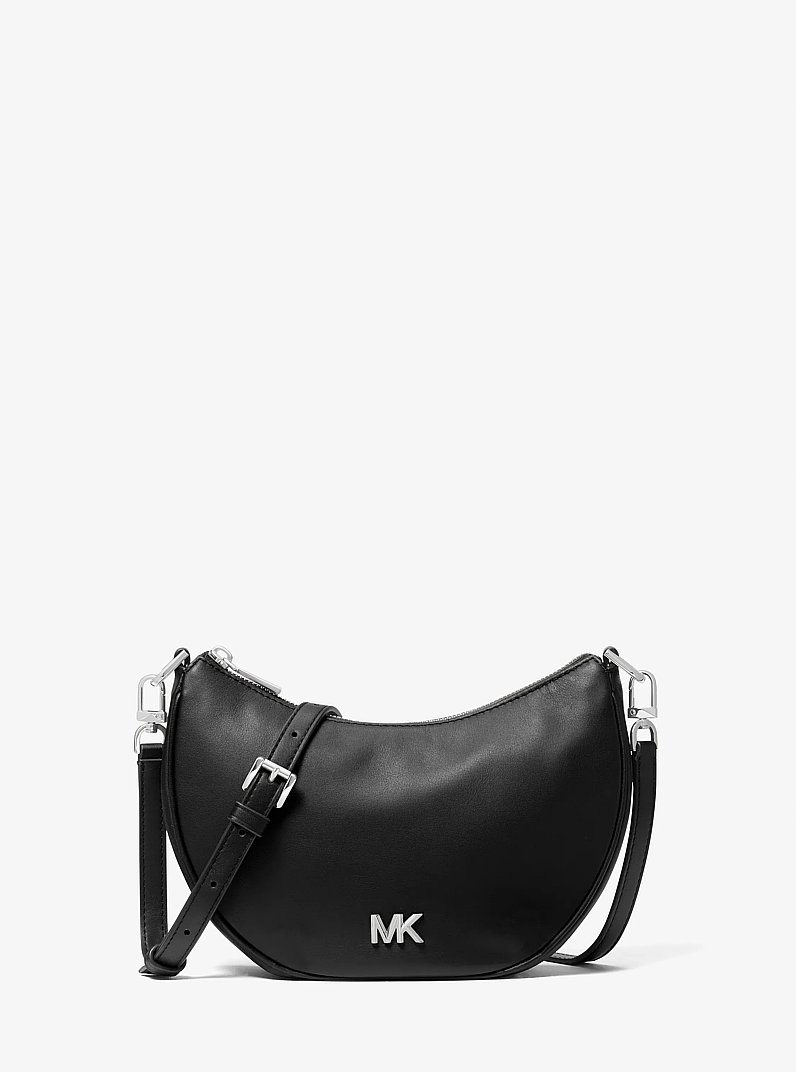 Kyla Small Leather Pochette in BLACK | Michael Kors
