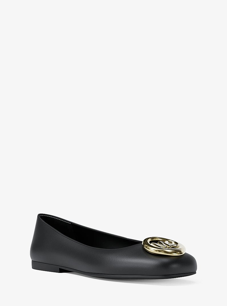 Milan Leather Ballet Flat in BLACK | Michael Kors